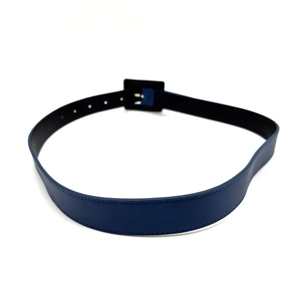 NEW B-Low the Belt Ana Vibrant Mini Royal Blue Leather Waist Belt S 28-34